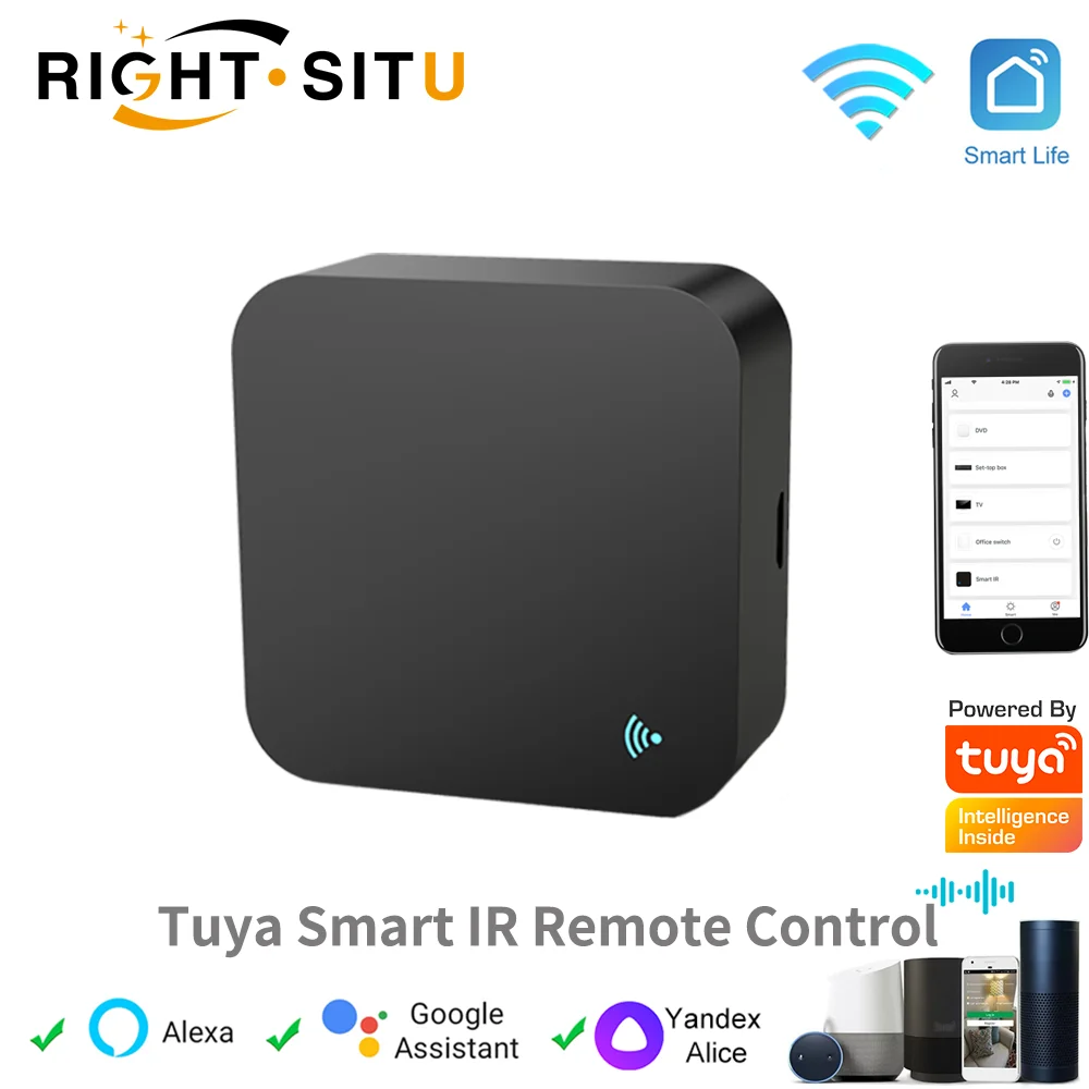 IR Remote Control - Wifi - Universal Infrared Tuya for Smart Home, Compatible with TV, DVD, AUD, AC, Works with Amazon Alexa & Google Home