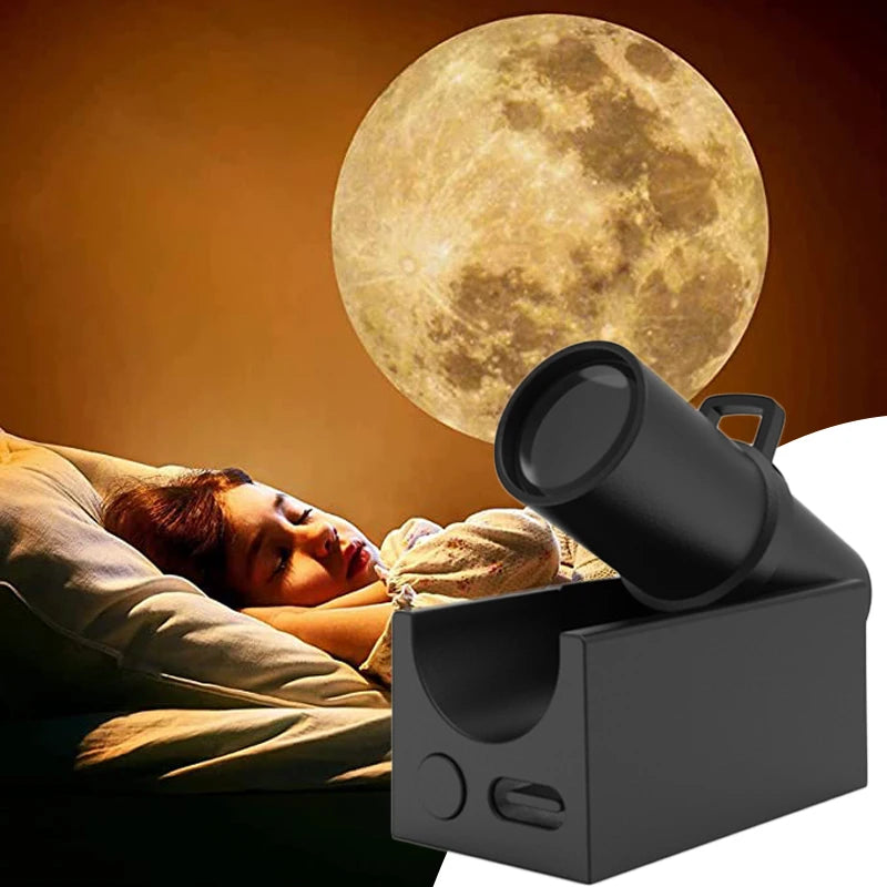 LED USB Night Light - Moon Projector Atmosphere Lamp for Planet Projection and Background Wall Decoration, Perfect for Bedroom and Birthday Gifts