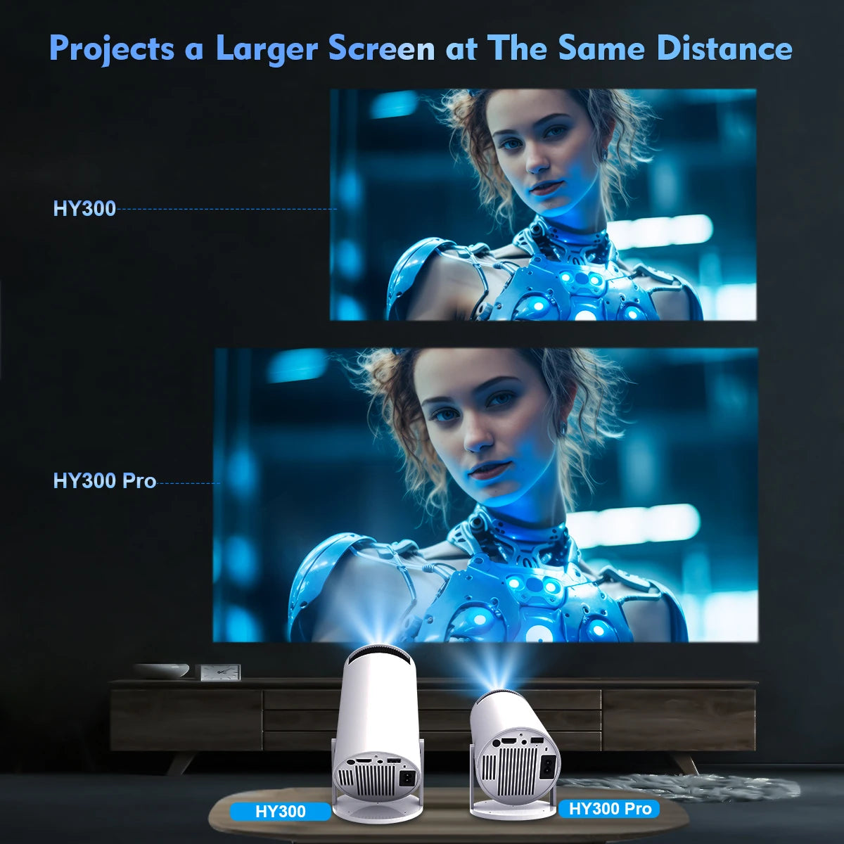 Magcubic Projector HY300 Pro - 4K Android 11, Dual WiFi6, 260ANSI, Allwinner H713, BT5.0, 1080P Home Cinema Projector