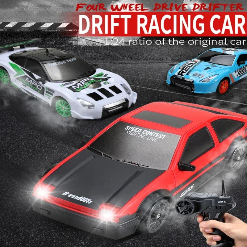 High-Speed Drift RC Car - 2.4G 4WD Remote Control GTR Model, Perfect Christmas Gift for Kids