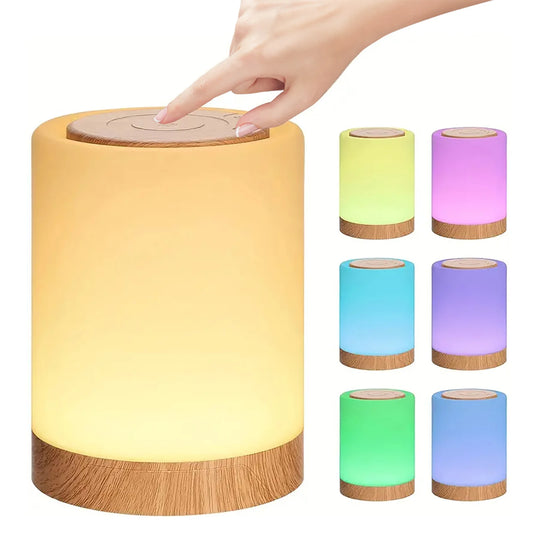 Smart LED Night Light,Portable Bedside Table Lamp,Room decorating items,USB Rechargeable Tabletop lighting for Kids Bedroom Camp