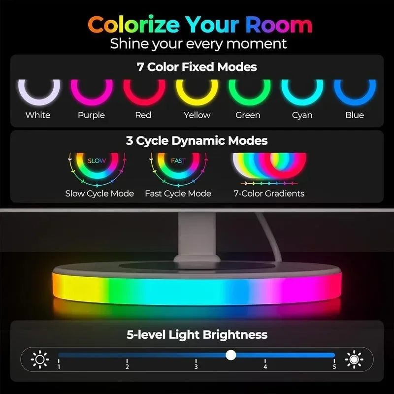 Digital Alarm Clock with Wireless Charging - Mirrored LED Display, 5 Brightness Levels + OFF, Includes USB Charger