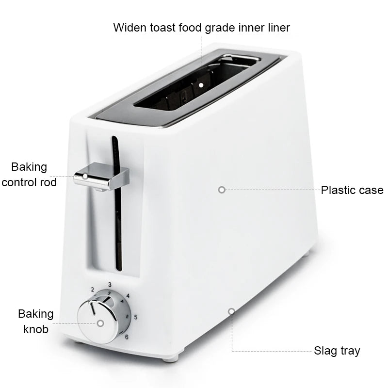 110V/220V Stainless Steel Electric Toaster Bread Baking Oven Breakfast Machine Toast Grill Stove Sandwich Maker Heater Warmer US