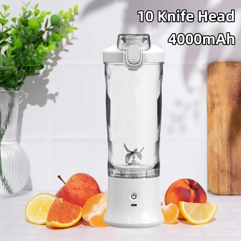 Mini Crushed Ice Electric Juicer - Powerful Motor, 450ML Capacity with Digital Display