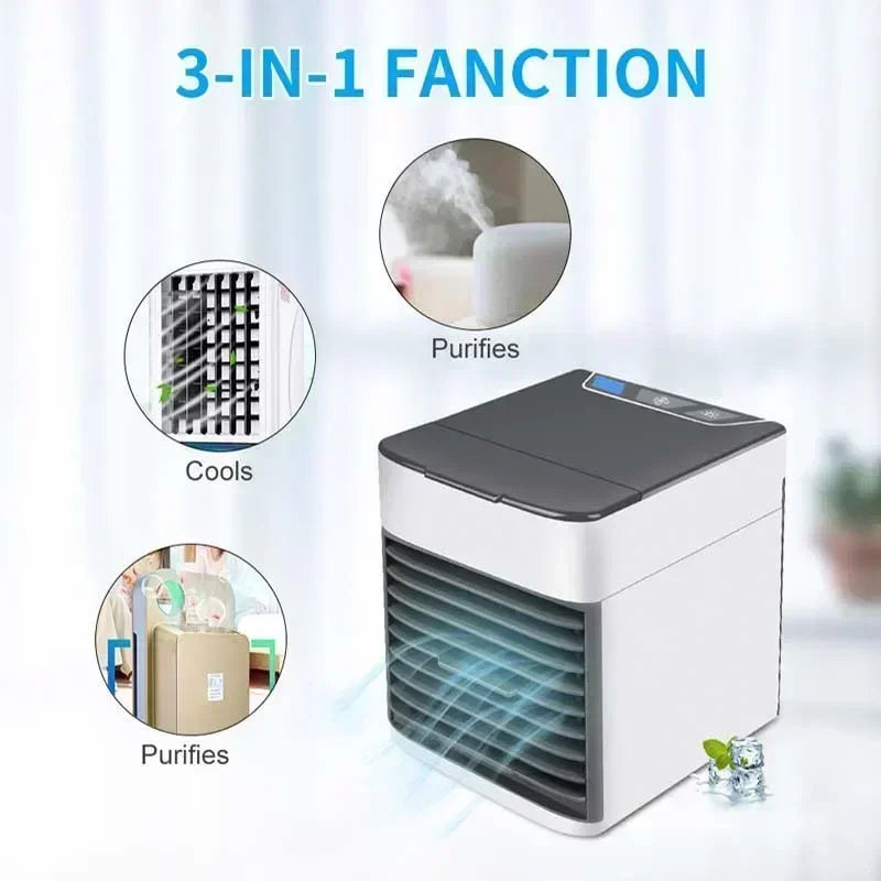 Mini air conditioning fan,cooling fan, household desktop cooling, small air conditioning, mobile humidification water-cooled fan