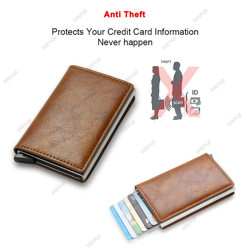 Anti-Theft RFID Credit Card Holder - Slim, Minimalist Wallet for Men and Women, Includes Cash & Card Slots