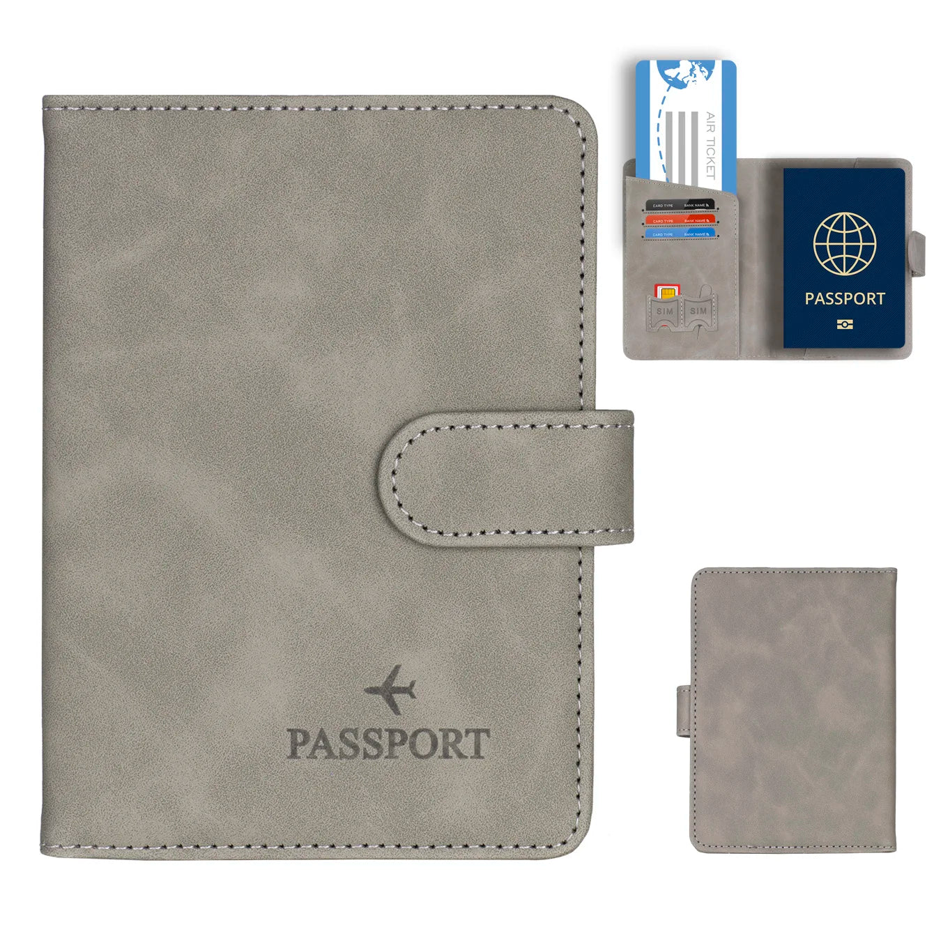 Passport Holder Cover Wallet RFID Blocking Leather Card Case Travel Accessories for Women Men