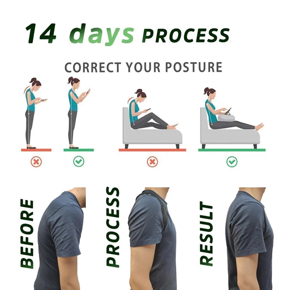 Back Posture Corrector Belt - Clavicle & Spine Support for Men and Women, Ideal for Home, Office & Outdoor Use