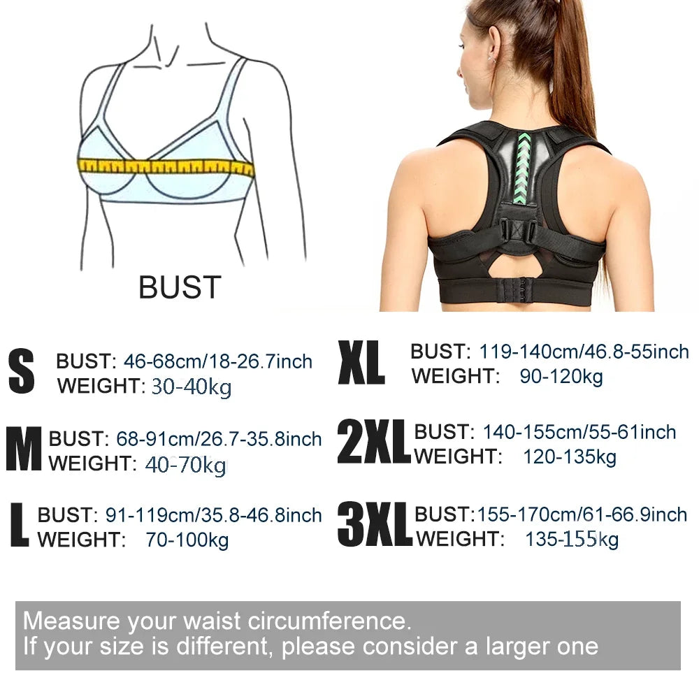 Back Posture Corrector Belt - Clavicle & Spine Support for Men and Women, Ideal for Home, Office & Outdoor Use