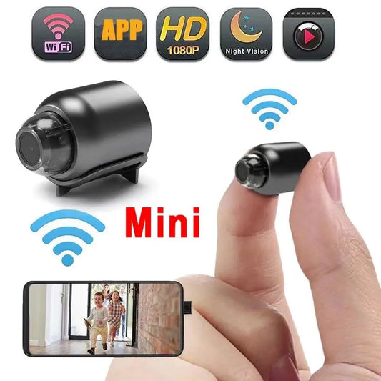 1080P HD Mini WiFi Night Vision Camera - Home, Kids & Pet Monitoring