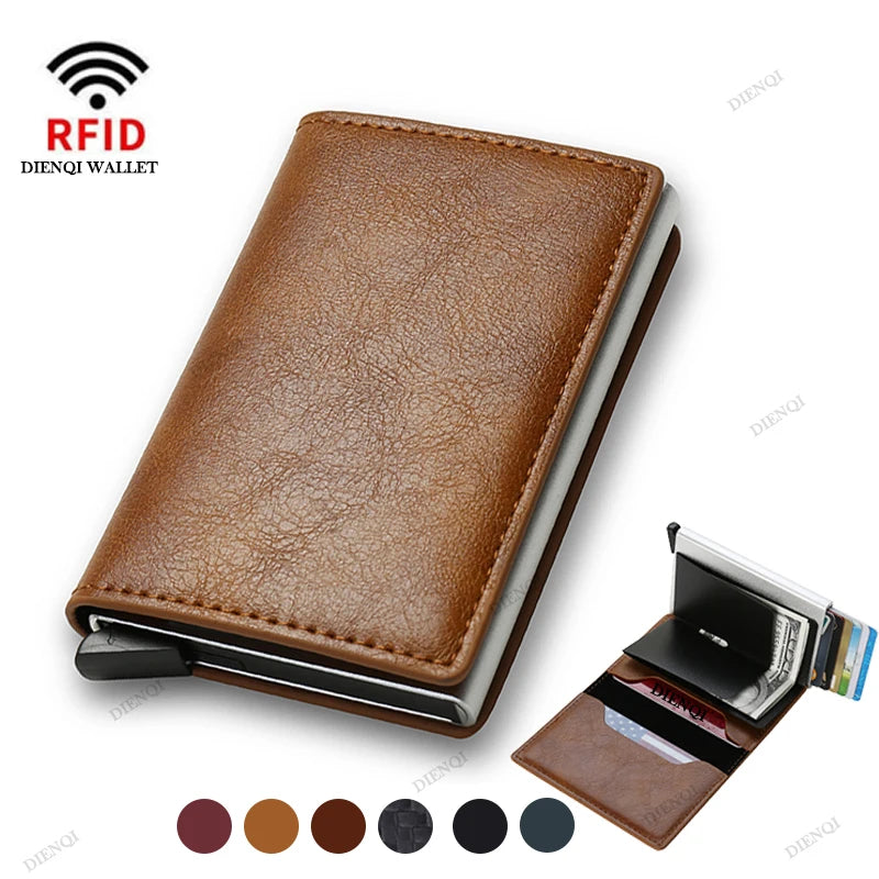 Anti-Theft RFID Credit Card Holder - Slim, Minimalist Wallet for Men and Women, Includes Cash & Card Slots