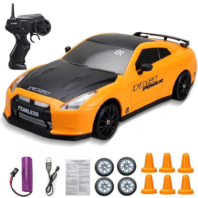 High-Speed Drift RC Car - 2.4G 4WD Remote Control GTR Model, Perfect Christmas Gift for Kids